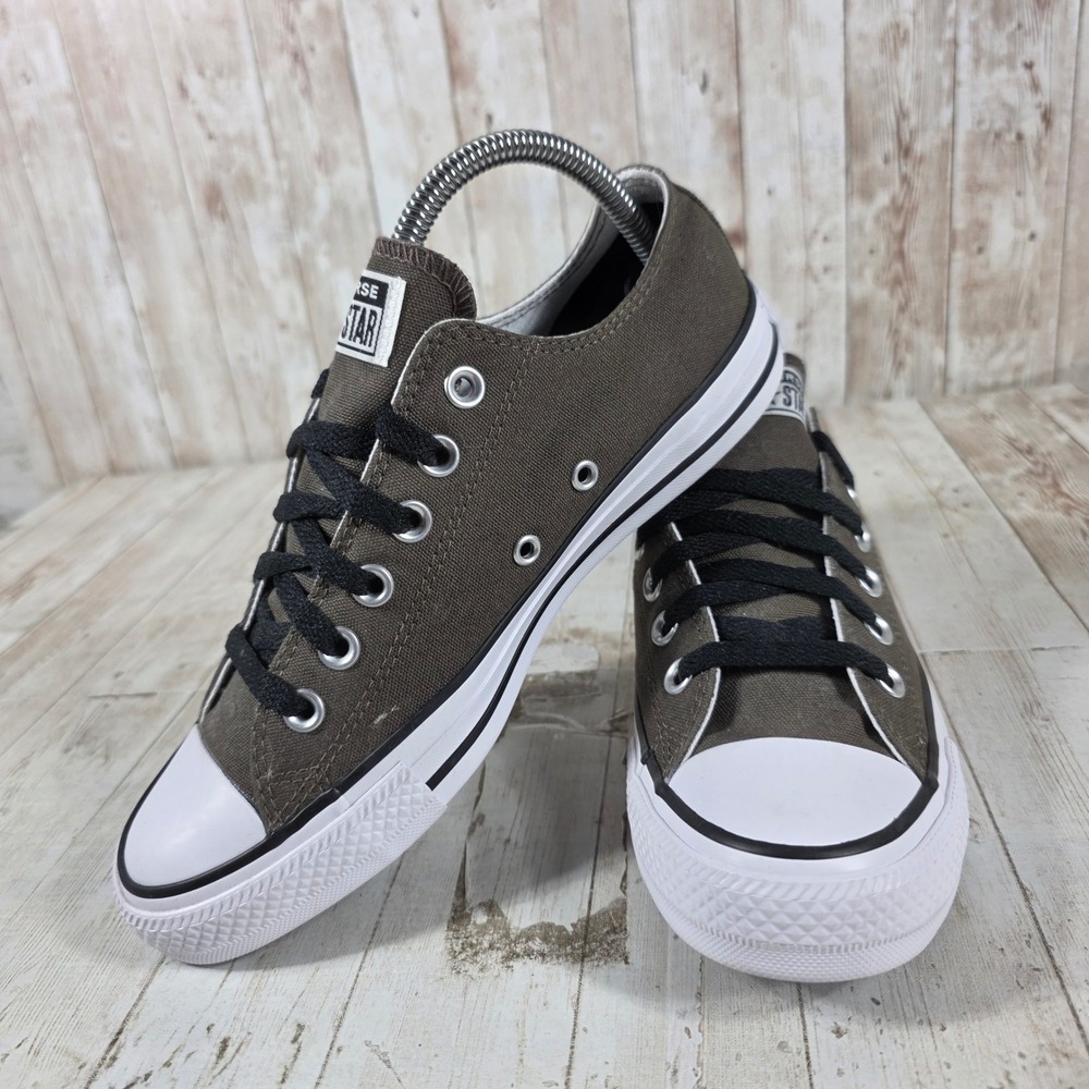 Converse Chuck Taylor All Star Low Top Olive Charcoal Brown Sneakers 152621C 7.5 - Picture 7 of 8